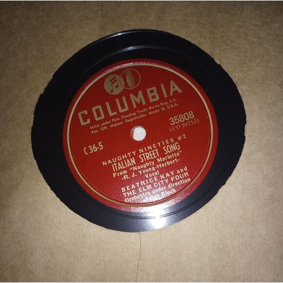 Naughty 90's No. 2 Beatrice Kay (Columbia C-36) Set of 4 Records Vintage 1940s - Picture 5 of 11